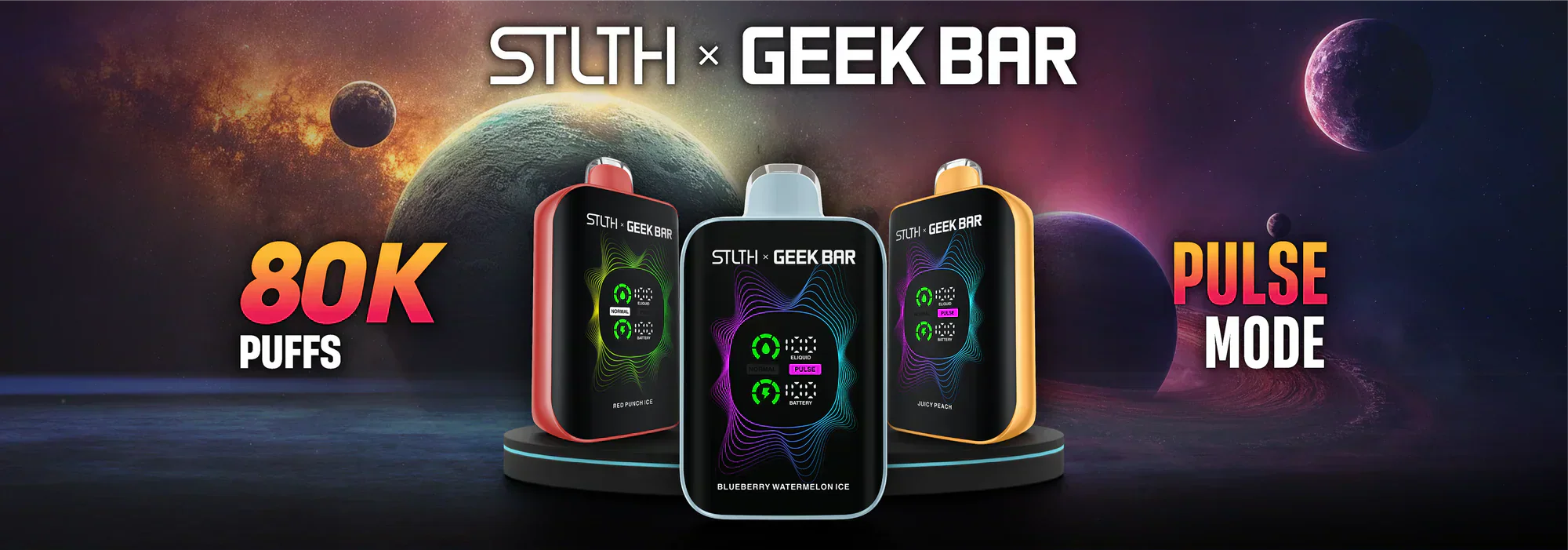 Stlth x Geek Bar 80K Disposable Vape - 80K Puffs, 30ML  Uni Vape