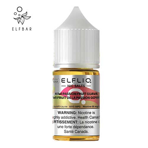 ELFLIQ NIC SALTS E-LIQUID 30ML - KIWI PASSION FRUIT GUAVA Uni Vape ELFLIQ NIC SALTS E-LIQUID 30ML - KIWI PASSION FRUIT GUAVA Uni Vape