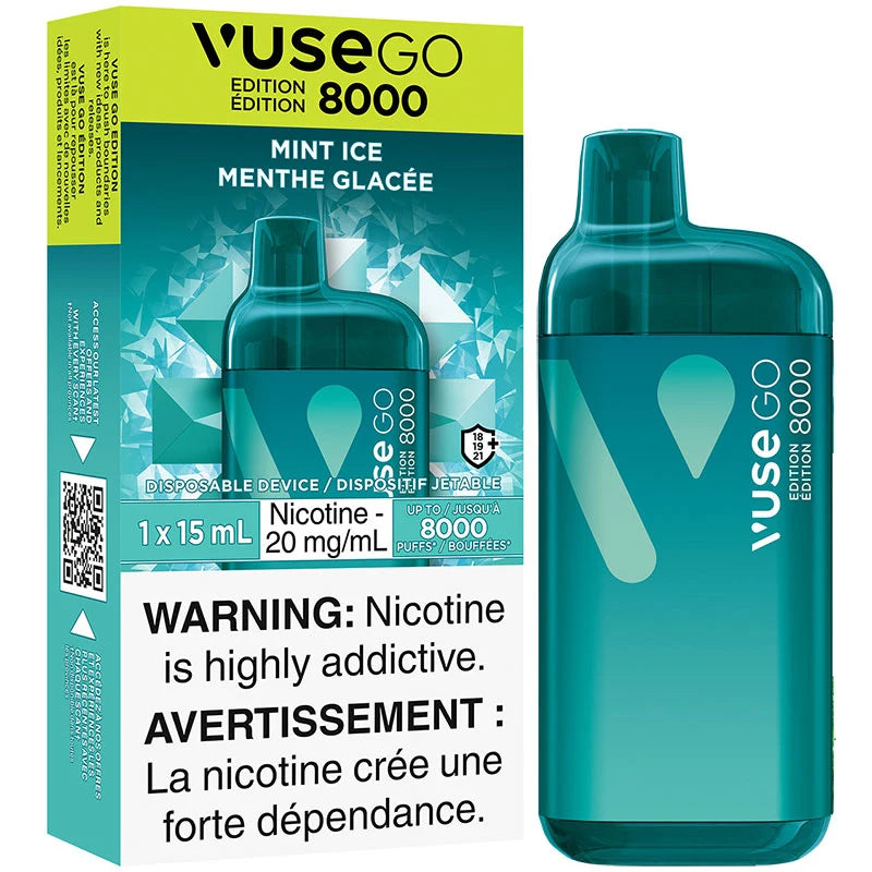 Vape jetable Vuse GO 8000 - Menthe glace Uni Vape Vape jetable Vuse GO 8000 - Menthe glace Uni Vape