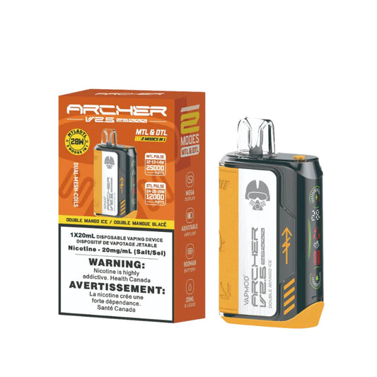 VAPMOD 25K BY ARCHER DOUBLE MANGO ICE DISPOSABLE VAPE