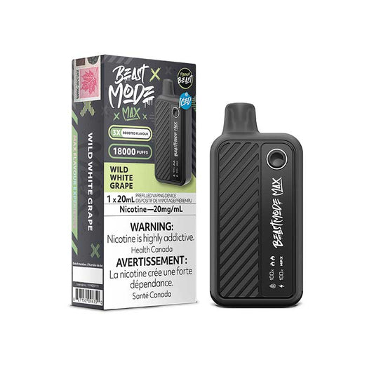 BEAST MODE MAX 18K WILD WHITE GRAPE BY FLAVOUR BEAST DISPOSABLE VAPE