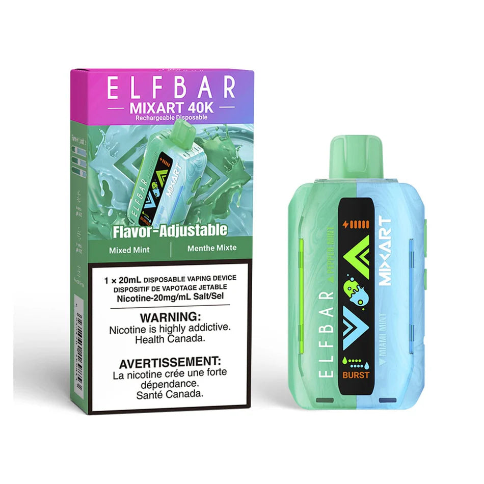 aux bar vape ELF MIXART 40K Mixed Mint – 40,000 Puffs Explore Affordable & Convenient Flavors & Strains:Frozen Fcking Fab (Indica) compatible-with-SM-CO-RP-DC-0.8-3P