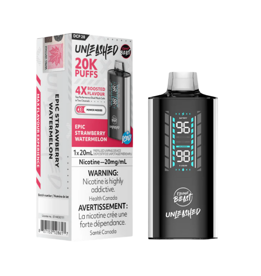 unleash flavor packed adventures with juicy bar vape review Unleashed DCP 20K Epic Strawberry Watermelon Iced Quantity:25000 ($0.19 / unit) prerolls packaging VAPORESSO XROS 6 Review: