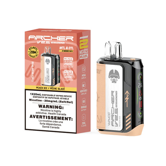 VAPMOD 25K BY ARCHER PEACH ICE DISPOSABLE VAPE