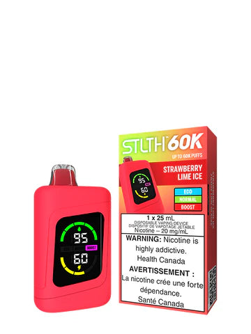 VAPE JETABLE STLTH 60K FRAISE CITRON VERT GLACE (60000 BOUFFÉES)