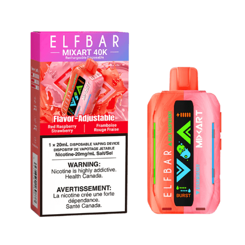 ELF BAR MIXART 40000 Red Raspberry Strawberry Disposable Vape 20mg Univapes