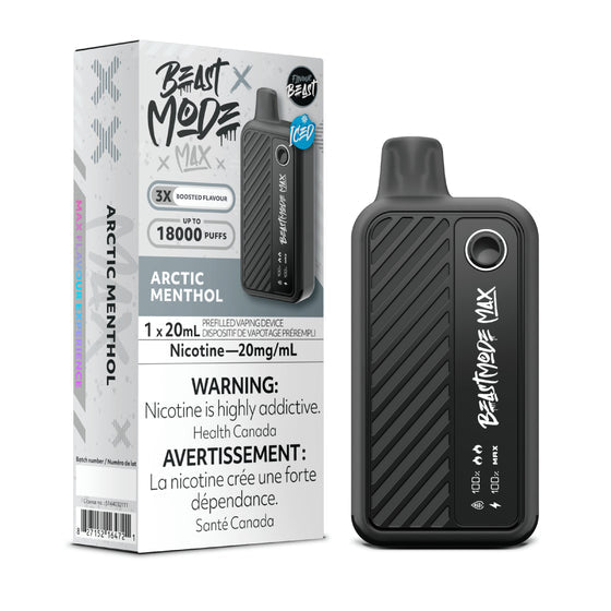 BEAST MODE MAX 18K ARCTIC MENTHOL BY FLAVOUR BEAST DISPOSABLE VAPE