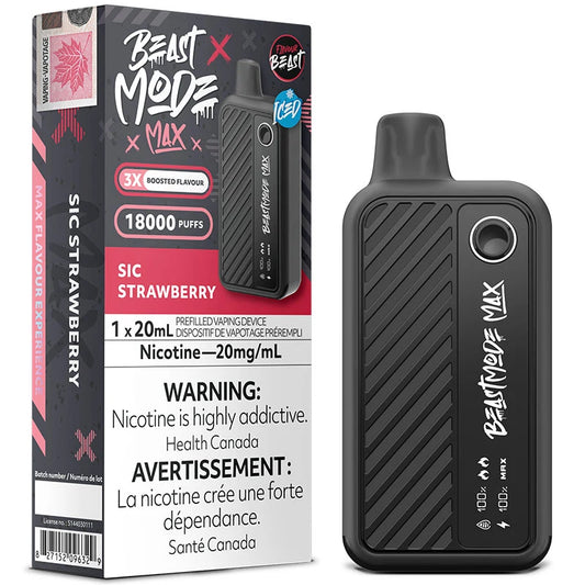 BEAST MODE MAX 18K SIC STRAWBERRY BY FLAVOUR BEAST DISPOSABLE VAPE