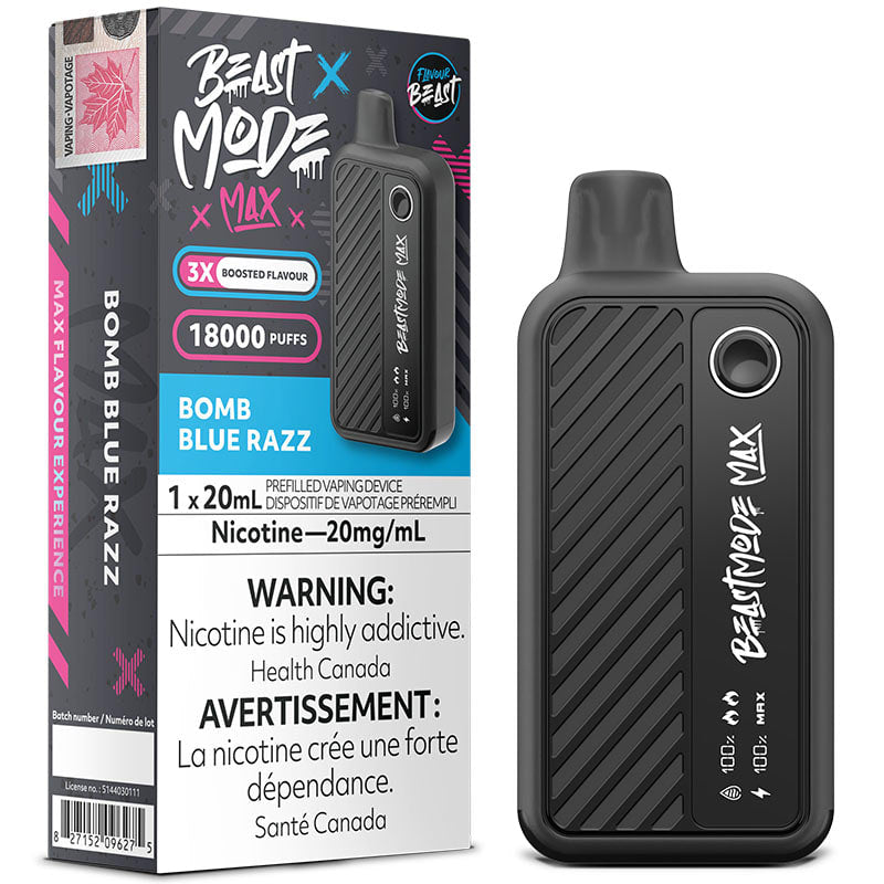 BEAST MODE MAX 18K BOMB BLUE RAZZ BY FLAVOUR BEAST DISPOSABLE VAPE