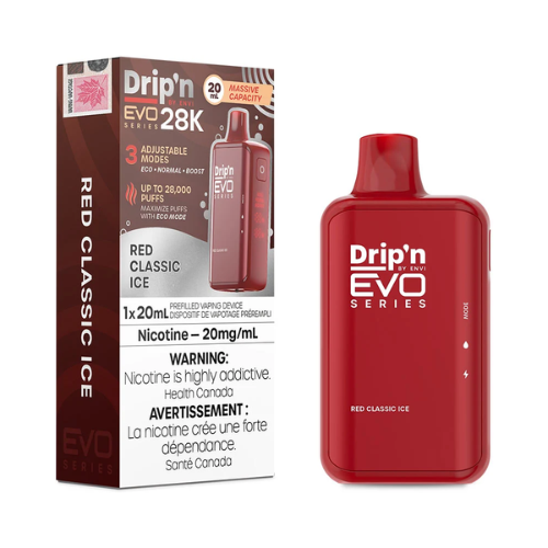 DRIP'N EVO 28K DISPOSABLE VAPE - RED CLASSIC ICE