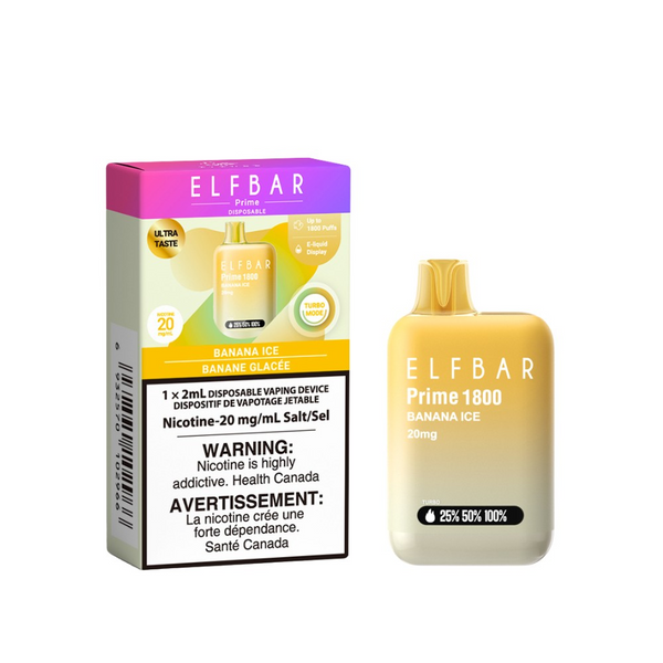 Elf Bar Prime 1800 Banana Ice disposable