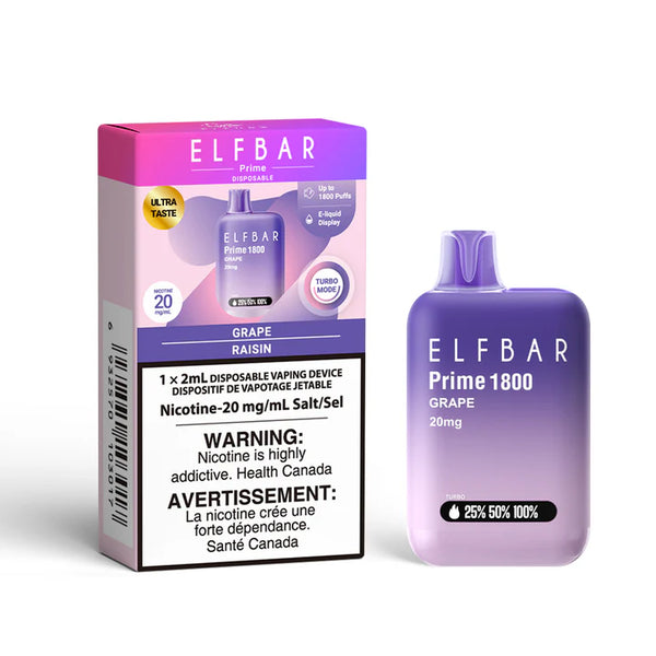 Elf Bar Prime 1800 Grape disposable
