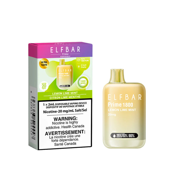 Elf Bar Prime 1800 Lemon Lime Mint disposable