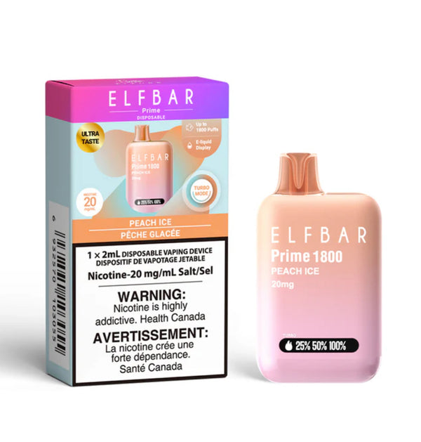 Elf Bar Prime 1800 Peach Ice disposable