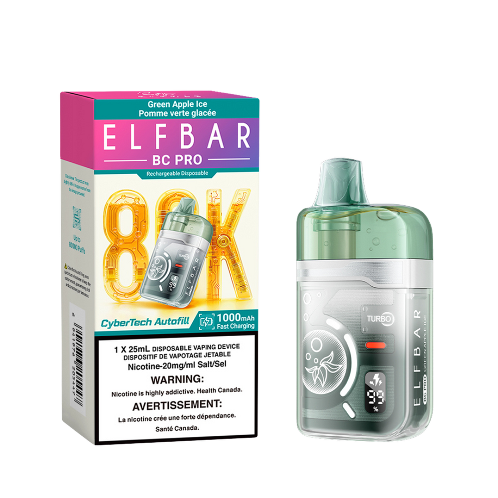 Elf Bar BC Pro 80,000 Puffs Disposable Vape| Green Apple Ice Uni Vape Elf Bar BC Pro 80,000 Puffs Disposable Vape| Green Apple Ice Uni Vape