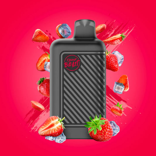 FLAVOUR BEAST BEAST MODE DISPOSABLE VAPE - SIC STRAWBERRY ICED