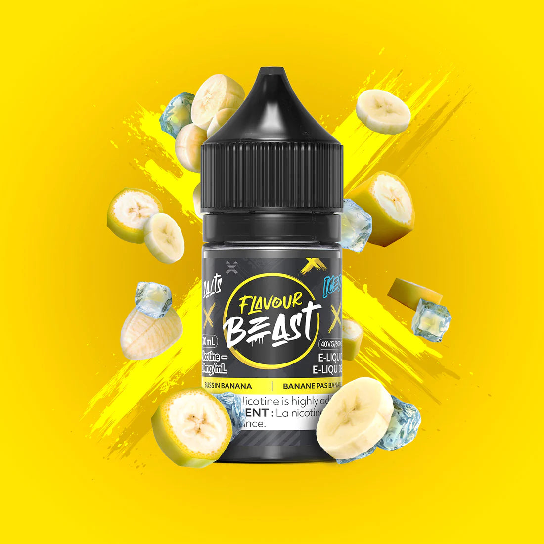 FLAVOUR BEAST E-LIQUID 30ML - BUSSIN BANANA ICED