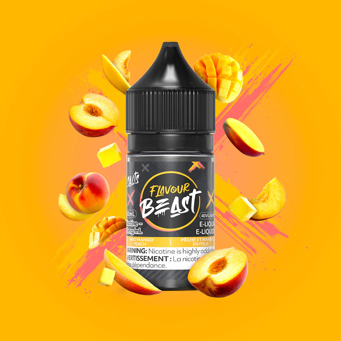 FLAVOUR BEAST E-LIQUID 30ML - MAD MANGO PEACH