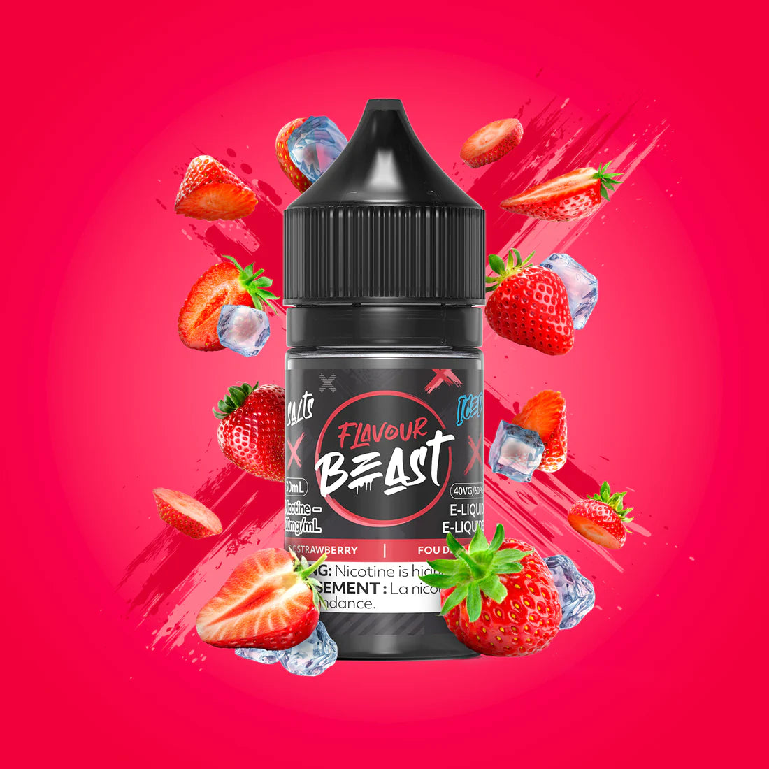 FLAVOUR BEAST E-LIQUID 30ML - SIC STRAWBERRY ICED