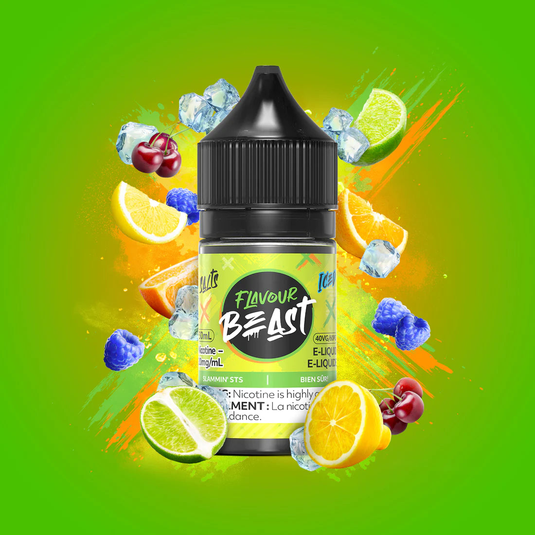 FLAVOUR BEAST E-LIQUID 30ML - SLAMMIN STS ICED