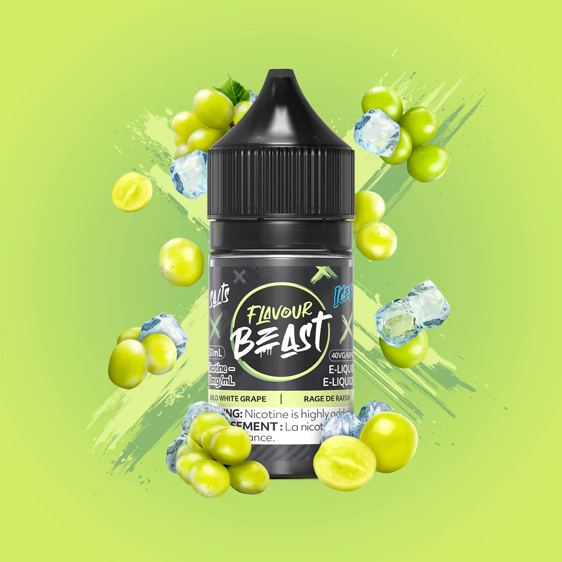 FLAVOUR BEAST E-LIQUID 30ML - WILD WHITE GRAPE ICED