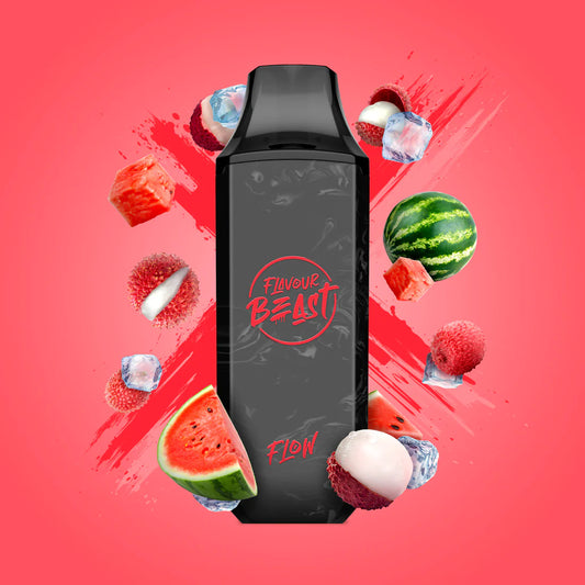 FLAVOUR BEAST FLOW DISPOSABLE VAPE - LYCHEE WATERMELON ICED