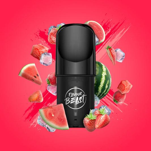 FLAVOUR BEAST PRE-FILLED POD - SAVAGE STRAWBERRY WATERMELON ICED