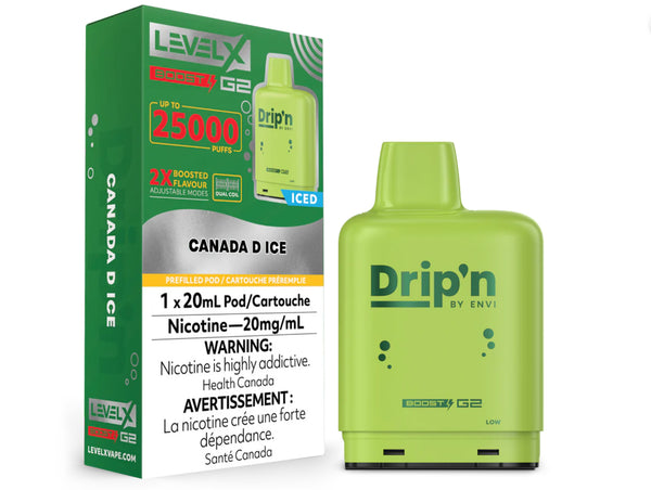DRIP'N LEVEL X G2 BOOST 25K POD PRÉ-REMPLI - CANADA D ICE
