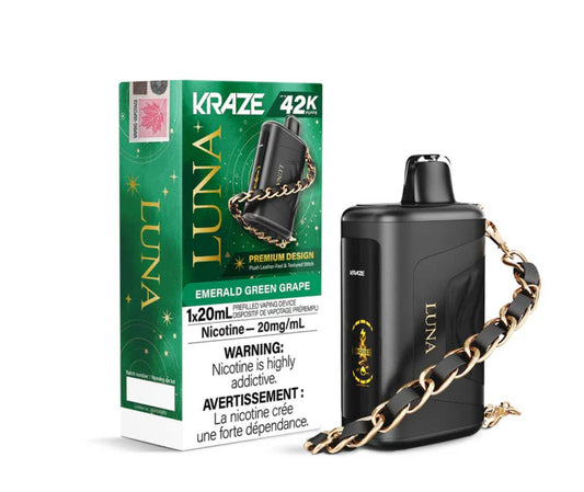 KRAZE LUNA 42K EMERALD GREEN GRAPE DISPOSABLE VAPE