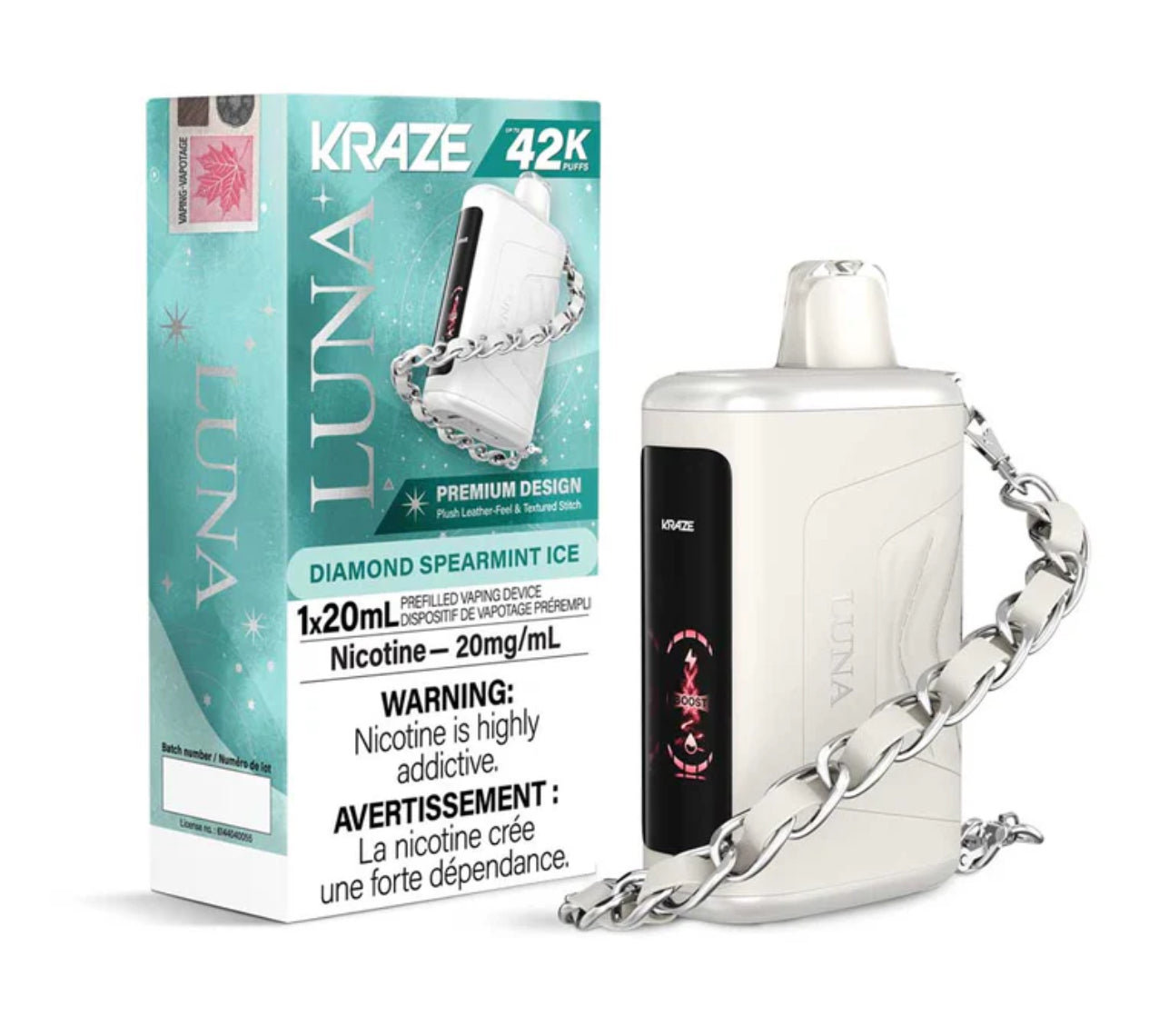 KRAZE LUNA 42K DIAMOND SPEARMINT ICE DISPOSABLE VAPE