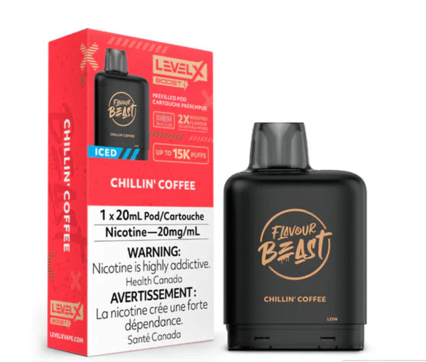 FLAVOUR BEAST LEVEL X G2 BOOST 25K PRE-FILLED POD- CHILLIN’ COFFEE