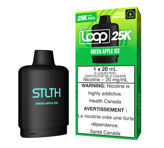 STLTH LOOP 25K GREEN APPLE ICE DISPOSABLE POD