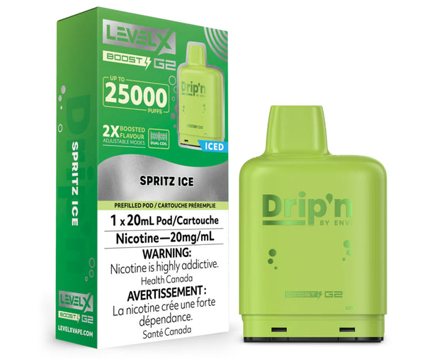 DRIP'N LEVEL X G2 BOOST 25K POD PRÉ-REMPLI - SPRITZ ICE