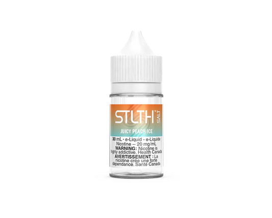 GRAB NOW ! JUICY PEACH ICE STLTH SALTS vape juice available in 20mg/mL strength and 30ml bottle. Fast shipping available in PROVINCE OF QUEBEC.  