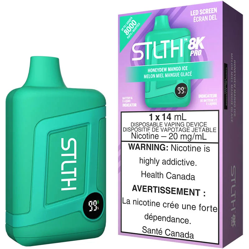 STLTH 8K PRO DISPOSABLE VAPE - HONEYDEW MANGO ICE