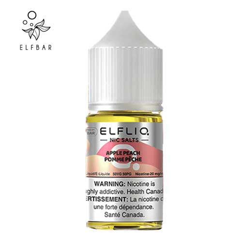 ELFLIQ NIC SALTS E-LIQUID 30ML - APPLE PEACH