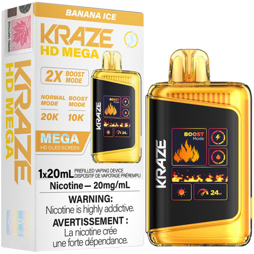 Kraze hd mega 20k banana ice