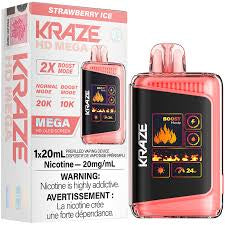 Kraze hd mega 20k strawberry ice