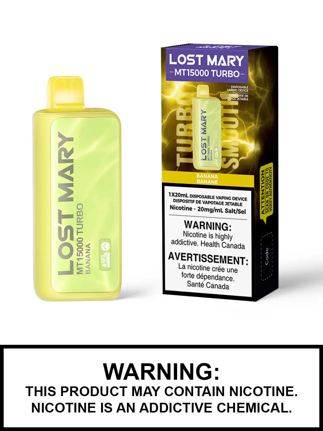 LOST MARY MT15000 TURBO- BANANA (POS)