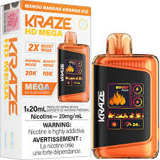 Kraze hd mega 20k  Mango Banana Orange Ice