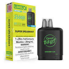 FLAVOUR BEAST LEVEL X G2 BOOST 25K PRE-FILLED POD- SUPER SPEARMINT ICED