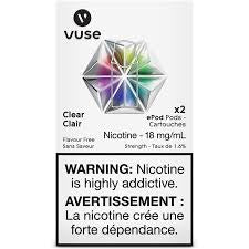 Vuse pods - clear flavourless