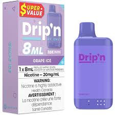 ENVI DRIP'N 16K Disposable Vape – Grape Ice