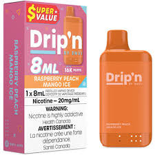 ENVI DRIP'N 16K Disposable Vape – Raspberry Peach Mango Ice