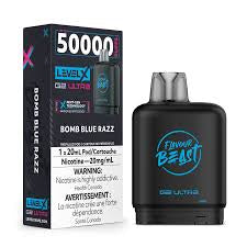 FLAVOUR BEAST LEVEL X G2 ULTRA 50k POD- BOMB BLUE RAZZ