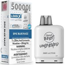 FLAVOUR BEAST LEVEL X UNLEASHED 50k POD- EPIC BLUE RAZZ