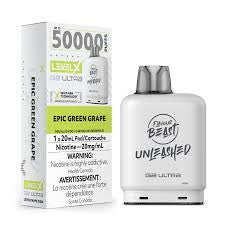 FLAVOUR BEAST LEVEL X UNLEASHED 50k POD- EPIC GREEN GRAPE