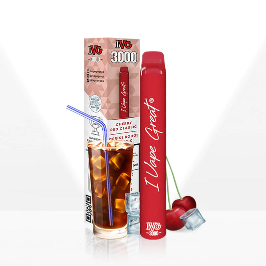IVG 3000 DISPOSABLE VAPE - CHERRY RED CLASSIC
