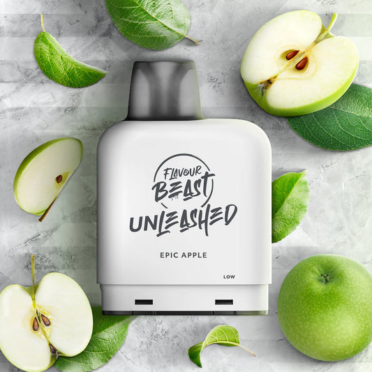 FLAVOUR BEAST LEVEL X UNLEASHED PRE-FILLED POD - EPIC APPLE ICED