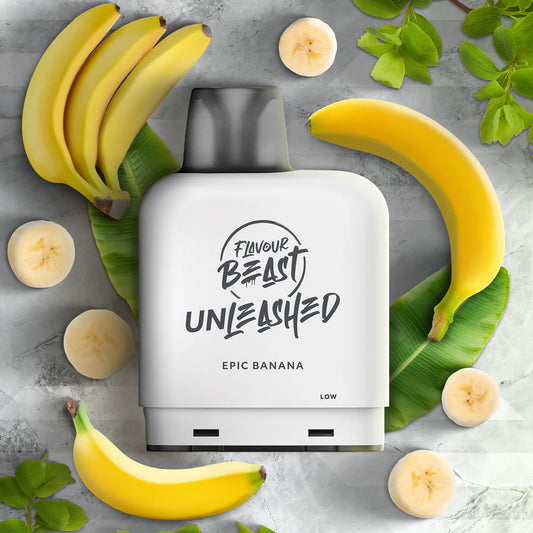 FLAVOUR BEAST LEVEL X UNLEASHED PRE-FILLED POD - EPIC BANANA ICED